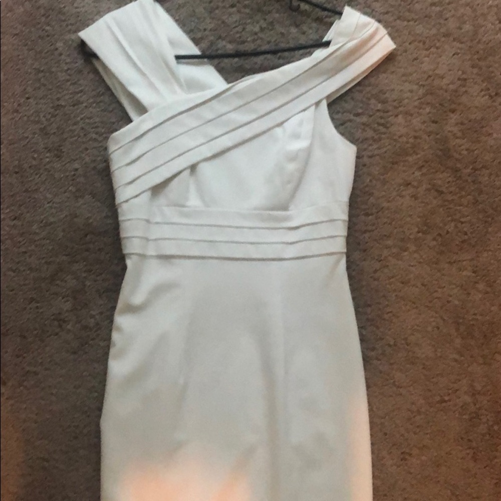 Black halo white dress